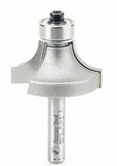 Amana Tool 49512 Carbide Tipped Corner Rounding 3/8 R x 1-1/4 D x 5/8 CH x 1/4 Inch SHK w/ Lower Ball Bearing Router Bit